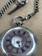 Engels zilveren halfhunter zakhorloge, Antiek en Kunst, Antiek | Klokken, Verzenden