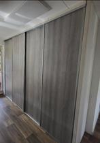 Eiken Schuifdeuren - 4 stuks, Ophalen, 200 cm of meer, Eikenhout, Met hangruimte