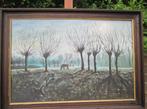 Olieverfschilderij MISTIGE MORGEN 1983, Antiek en Kunst, Ophalen