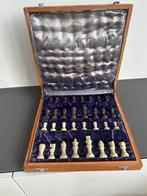 Luxe Schaakspel Onyx - Koning 6cm - Speelveld 30x30, Ophalen of Verzenden, Zo goed als nieuw