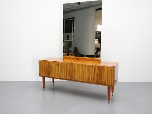 Vintage kaptafel rechthoek spiegel palissander, Huis en Inrichting, Tafels | Kaptafels, Gebruikt, 150 tot 200 cm, 100 tot 150 cm