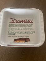Schaal portugees aardewerk,met Tiramisu Recept, Ophalen of Verzenden, Gebruikt, Vierkant, Kunststof