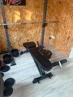 Fitnes bench squat rek home gym gewichten dumbels, Sport en Fitness, Fitnessmaterialen, Ophalen of Verzenden, Zo goed als nieuw