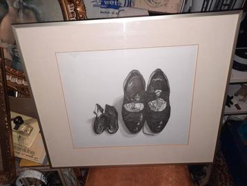 Tekening van schoenen door J. Huisman, 1974 beschikbaar voor biedingen