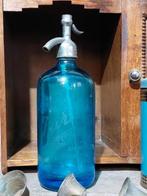 Oude antieke blauwe spuitfles soda bottle brooklyn Mike's, Antiek en Kunst, Ophalen of Verzenden
