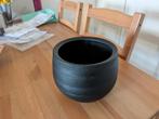 Bloempot boule keramiek mat zwart 15 cm doorsnede, Nieuw, Ophalen of Verzenden