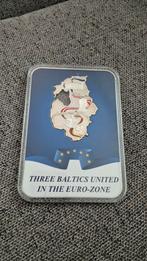 Congo 3x 50 Francs Three Baltics United In The Euro-Zone, Postzegels en Munten, Edelmetalen en Baren, Verzenden, Zilver
