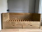 Steigerhouten bed met lades, Huis en Inrichting, Slaapkamer | Bedden, Ophalen, 90 cm, Eenpersoons, Steigerhout
