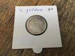 Munt 1910 1/2 gulden Nederland Wilhelmina zilver, Ophalen of Verzenden, Koningin Wilhelmina, 1 gulden, Zilver