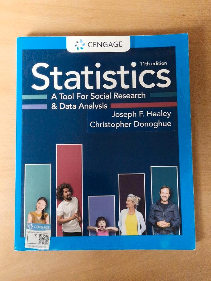 Statistics - Healey & Donoghue - 11e editie, Boeken, Studieboeken en Cursussen, Zo goed als nieuw, WO, Beta, Ophalen of Verzenden