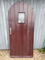 Decoratieve oude deur hardhout, Doe-het-zelf en Verbouw, Deuren en Horren, Ophalen, Gebruikt, 80 tot 100 cm, Buitendeur