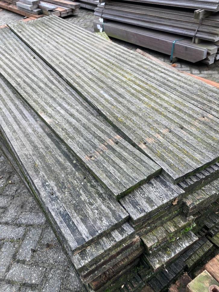 vlonderplanken hardhouten planken, Doe-het-zelf en Verbouw, Hout en Planken, Zo goed als nieuw, Plank, Overige houtsoorten, Minder dan 200 cm