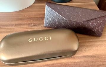 Originele luxe leren Gucci brillenkoker beschikbaar voor biedingen
