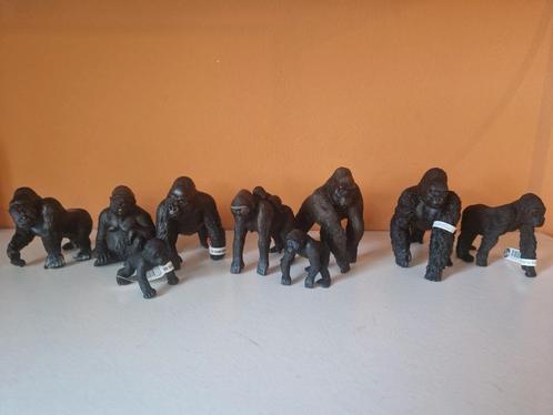 Schleich apen gorilla's, Verzamelen, Beelden en Beeldjes, Zo goed als nieuw, Dier, Ophalen of Verzenden
