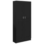 2x Boekenkast 82,5x30,5x185,5 cm bewerkt hout zwart, Huis en Inrichting, Kasten | Boekenkasten, Ophalen, Met deur(en), Nieuw, 50 tot 100 cm