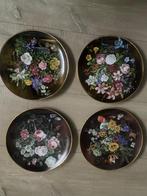 4 Mosa wandborden Klassieke Bloemenstillevens E. Gerhardt, Antiek en Kunst, Ophalen of Verzenden