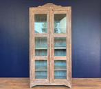 Servieskast Shantiva 88 X 39 X 170 cm met blauwe wassing, Met deur(en), Nieuw, 150 tot 200 cm, 25 tot 50 cm