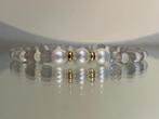 Edelsteen armband met labradoriet, maansteen en parels, Sieraden, Tassen en Uiterlijk, Edelstenen, Verzenden, Nieuw