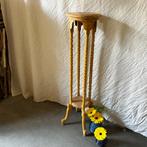 Bijzettafel - 26 x 26 cm - massief teakhout - Bij TTM Wonen, Minder dan 55 cm, Www.ttmwonen.nl, Rond, Nieuw