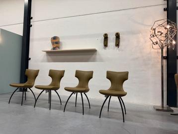 4 Nieuw Leolux Callas Eetkamerstoel Raffino Fennic Artisan beschikbaar voor biedingen