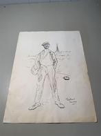 Roland Coudon 1897-1954 zeldzame pen tekening - Rare Pen and, Antiek en Kunst, Ophalen of Verzenden