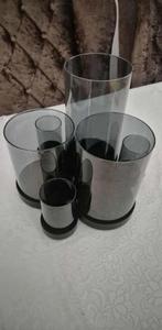 Windlicht, Huis en Inrichting, Woonaccessoires | Kandelaars en Kaarsen, Grijs, Ophalen of Verzenden, Zo goed als nieuw, Metaal