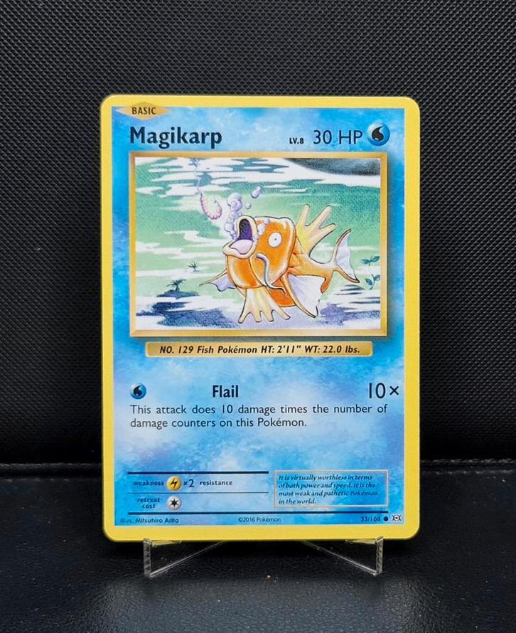 Magikarp 33/108 XY Evolutions 2016 NM, Hobby en Vrije tijd, Verzamelkaartspellen | Pokémon, Zo goed als nieuw, Ophalen of Verzenden