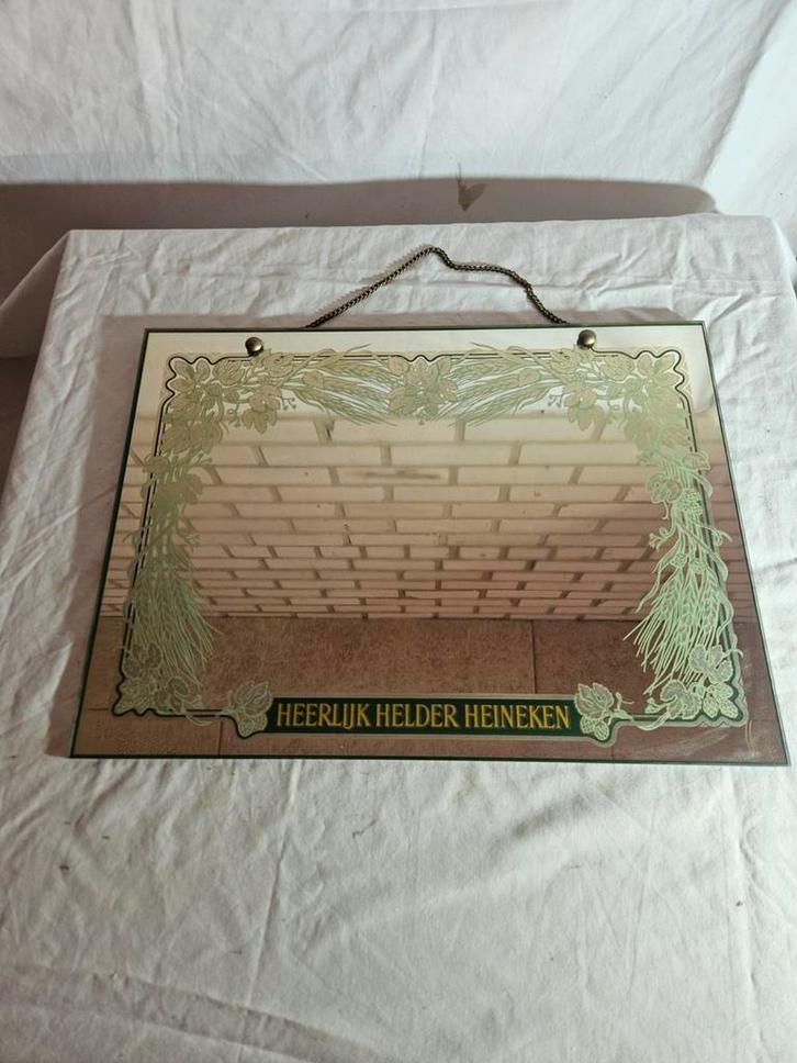 Heineken Spiegel - Heerlijk Helder, Huis en Inrichting, Woonaccessoires | Spiegels, Gebruikt, 50 tot 75 cm, Minder dan 100 cm