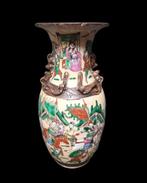 Nanking vaas met scenes van een krijger, Antiek en Kunst, Ophalen
