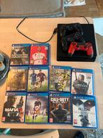 PS4 Slim + 3 Controllers + Games, Spelcomputers en Games, Spelcomputers | Sony PlayStation 4, Ophalen of Verzenden, Met 3 controllers of meer