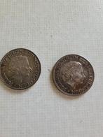 2 Rijksdaalders Juliana 1960 & 1961, Postzegels en Munten, Munten | België, Ophalen of Verzenden, Zilver, Losse munt, Zilver