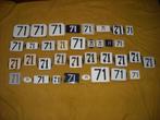 oud emaille huisnummer 71 ook 72 73 74 75 76 77 78 79 80 81, Ophalen of Verzenden