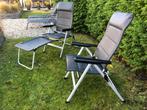 Campingstoel luxe aluminium 2 x als nieuw, Caravans en Kamperen, Ophalen of Verzenden, Zo goed als nieuw, Campingstoel