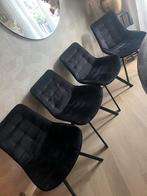 Loods 5,   Set 4 zwarte eetkamerstoelen, Huis en Inrichting, Stoelen, Ophalen, Gebruikt, Zwart, Vier