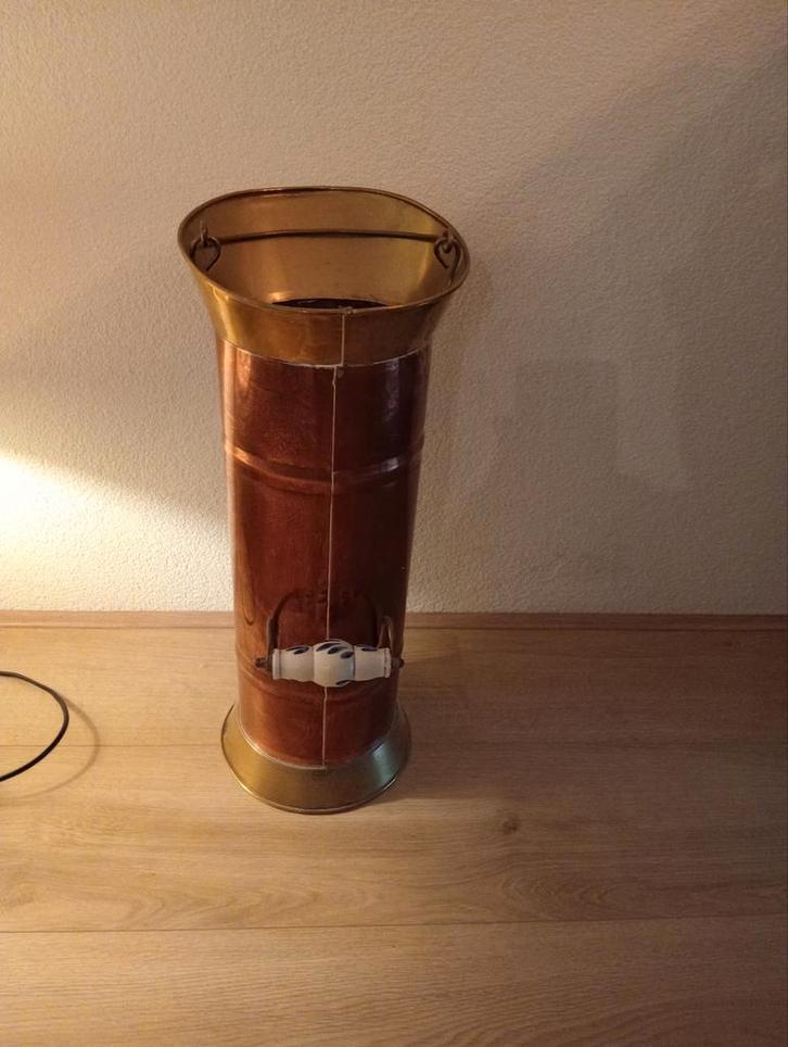 Vintage Koperen Kolenemmer / Parapluhouder, Huis en Inrichting, Woonaccessoires | Paraplubakken, Gebruikt, Metaal, Ophalen