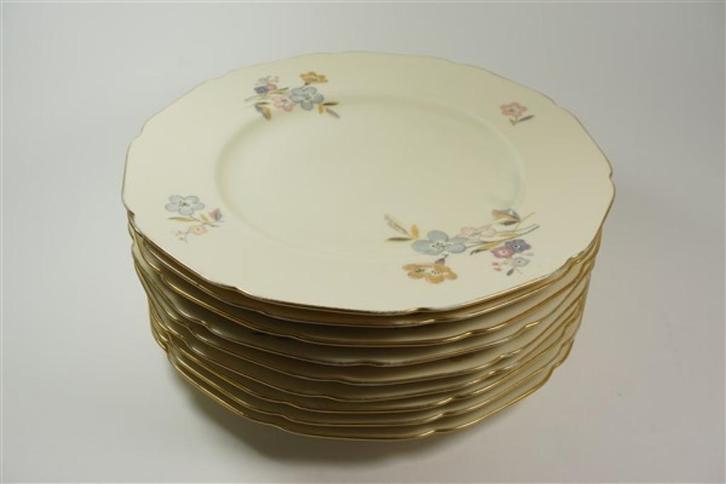 9 vintage diner borden - Hutschenreuther, Huis en Inrichting, Keuken | Servies, Zo goed als nieuw, Bord(en), Overige stijlen, Porselein