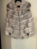 Nieuwe bont bodywarmer vossenbont met leer - biust 116 cm, Kleding | Dames, Ophalen of Verzenden, Nieuw, Maat 42/44 (L), Grijs