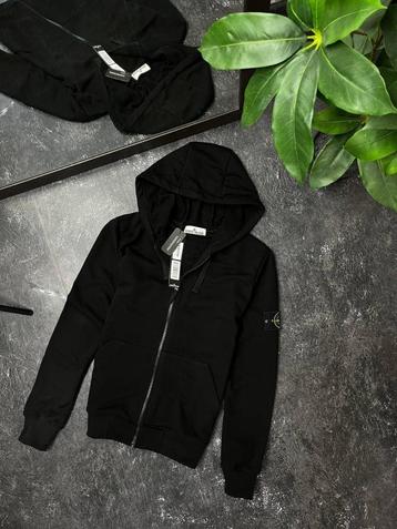 Stone Island zwarte hoodie met ritssluiting nieuw beschikbaar voor biedingen