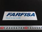 sticker FARFISA Music is our world *, Ophalen, Zo goed als nieuw