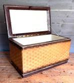 Poef/opbergbox rattan, Ophalen, Rond, Minder dan 50 cm