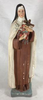Sint Theresia van Lisieux Antiek Vintage Heiligenbeeld kalk, Antiek en Kunst, Antiek | Religie, Verzenden
