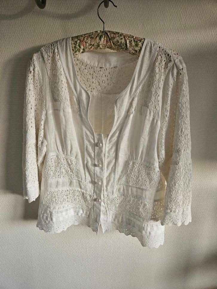 dames blouse, Kleding | Dames, Blouses en Tunieken, Gedragen, Maat 38/40 (M), Wit, Ophalen of Verzenden