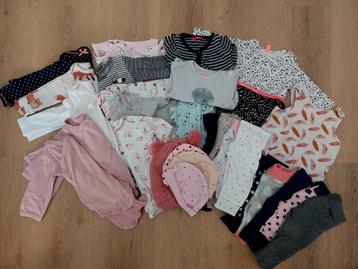 Kledingpakket herfst/winter meisje 50/56 (28 stuks) beschikbaar voor biedingen