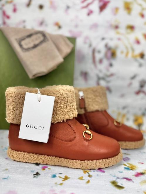 Gucci cognac lederen laarsjes schoenen maat 34 NIEUW, Kinderen en Baby's, Kinderkleding | Schoenen en Sokken, Nieuw, Schoenen