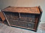 Antieke sober dekenkist, Gebruikt, 100 tot 150 cm, 50 tot 75 cm, Grenenhout