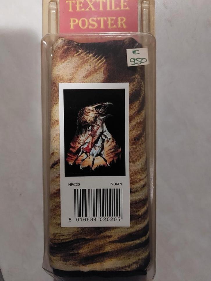 Textiel Poster Indiaan te Paard met Arend, Verzamelen, Posters, Nieuw, Ophalen of Verzenden