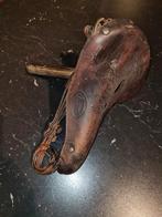 Lepper leren zadel - Oldtimer, Fietsen en Brommers, Fietsonderdelen, Gebruikt, Oldtimer, Lepper, Ophalen of Verzenden