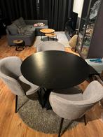 Ronde tafel met 3 stoelen, Huis en Inrichting, 100 tot 150 cm, Rond, Ophalen of Verzenden, Zo goed als nieuw