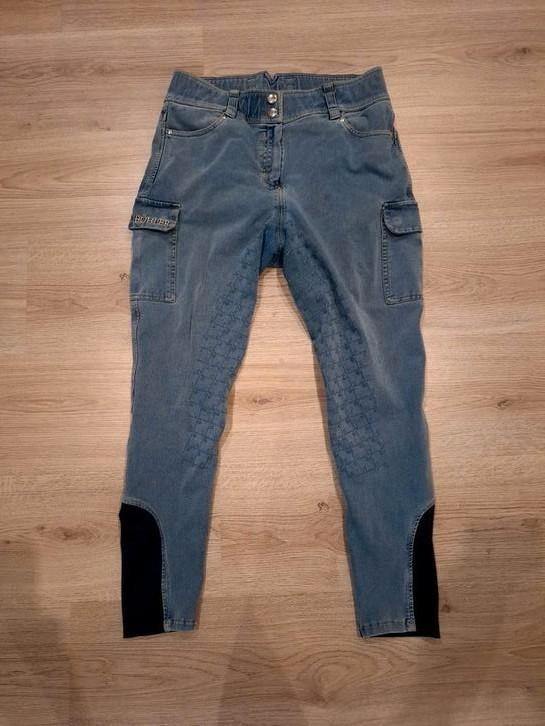 Felix Bühler/Krämer Laura denim full grip rijbroek maat 40, Dieren en Toebehoren, Paardrijkleding, Zo goed als nieuw, Dames, Onderkleding