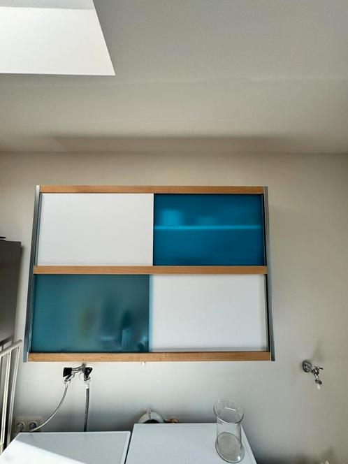 Moduloo hangkast met 4 schuifdeuren (2x frost), Huis en Inrichting, Kasten | Wandmeubels, Zo goed als nieuw, Minder dan 100 cm